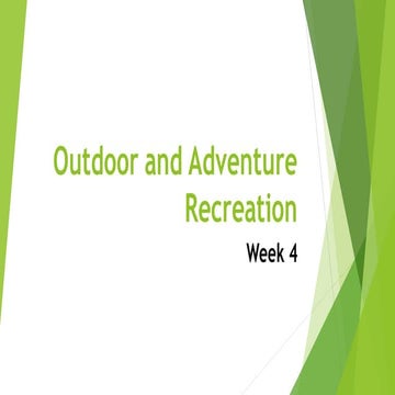 Outdoor and Adventures Recreation PDF W4 | PDF