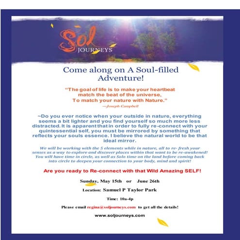 Outdoor Day Long Adventures!