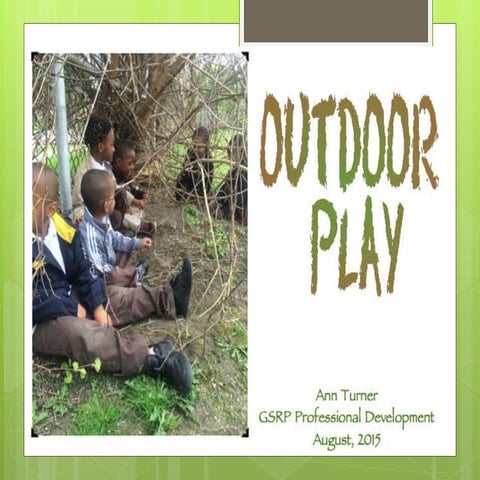 The Benefits of Outdoor Play for Child Development | PDF