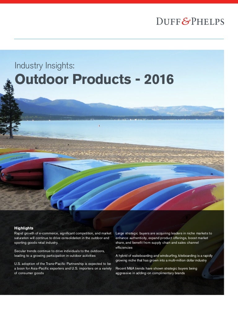 Outdoor Products Industry Insights 2016