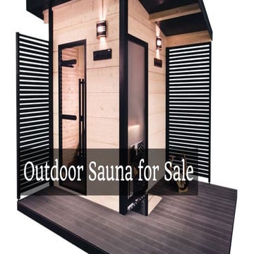 Outdoor sauna for sale