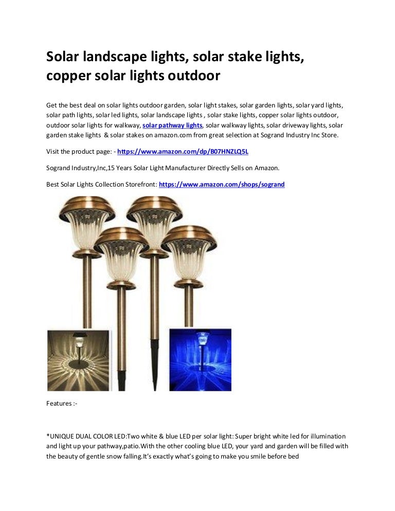 Outdoor solar lights for walkway, solar pathway lights, solar walkway…