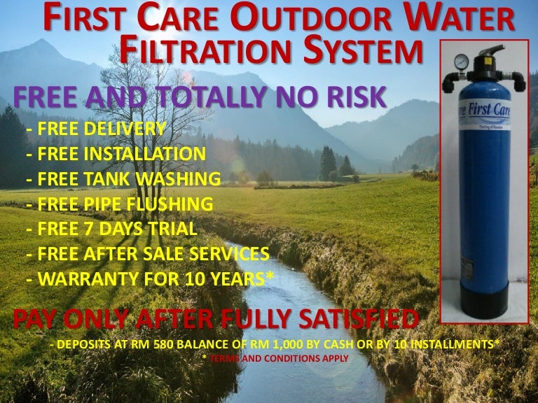 Outdoor water filter for rust removal