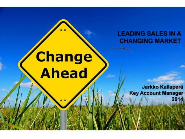 The outer and inner factors of change and sales
