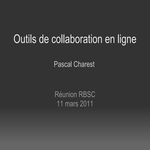 Outils de collaboration en ligne