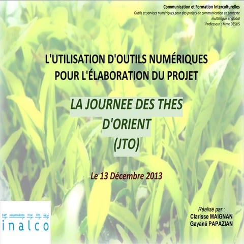 JTO - Outils numeriques