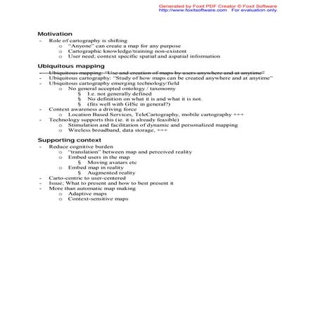 Presentation notes: Gartner; Towards Ubiquitous Cartography