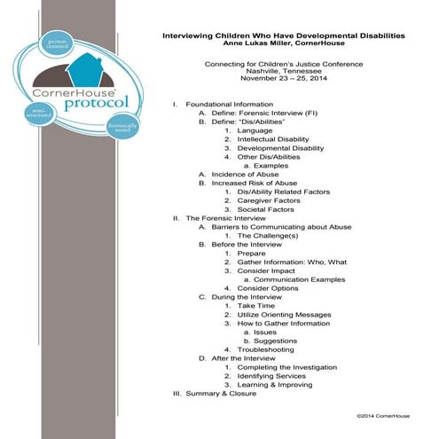 Interviewing Preschool Children | PDF