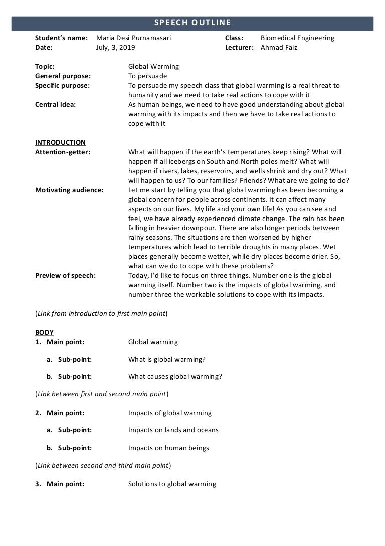 Speech Outline