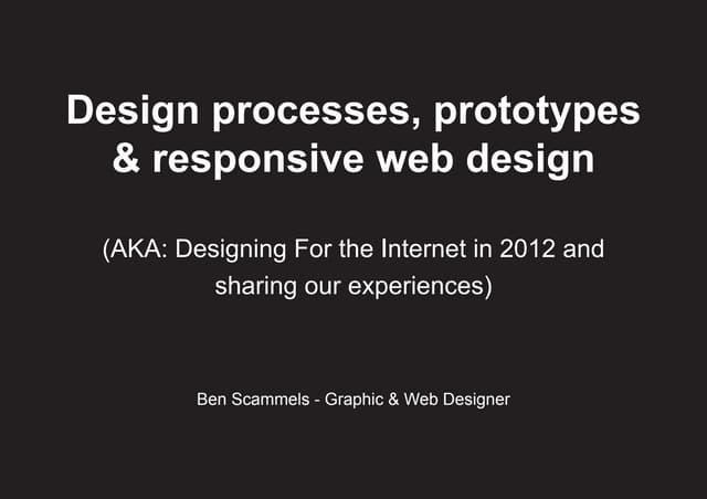 Prototyping for responsive web design 