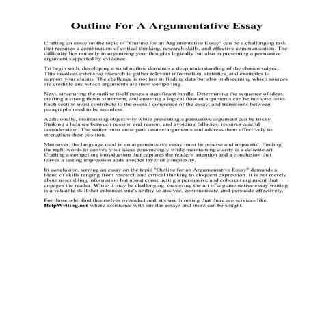 Outline For A Argumentative Essay.pdf