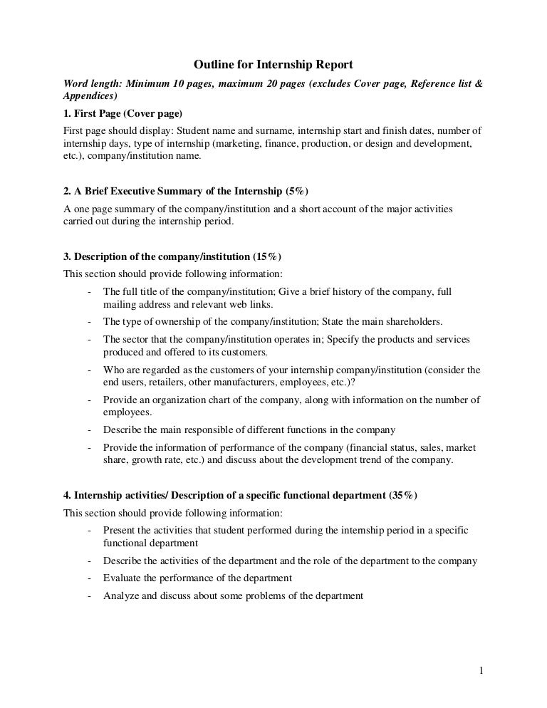 Internship report sample pdf picture
