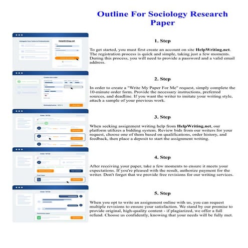 Outline For Sociology Research Paper. Online assignment writing service.