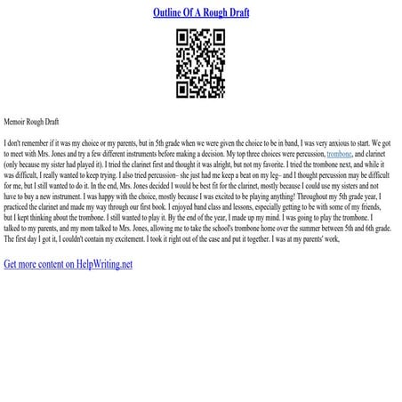 Outline Of A Rough Draft | PPT