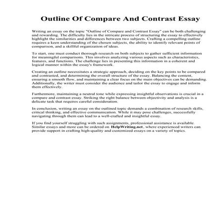Outline Of Compare And Contrast Essay.pdf