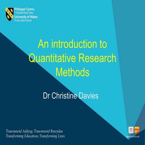 An outline of Quantitative Research Methods