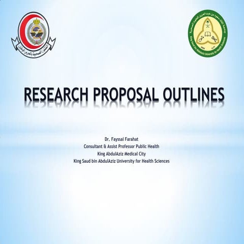 RESEARCH PROPOSAL OUTLINES RSS6 2014