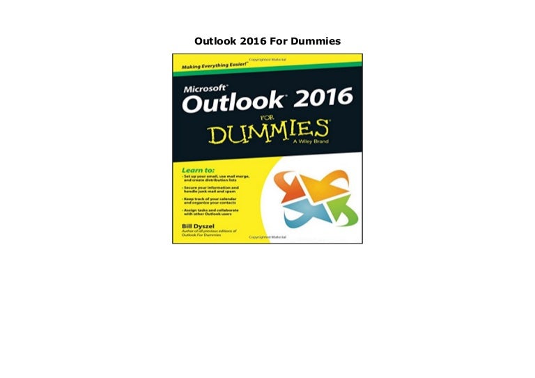 Outlook 2016 For Dummies