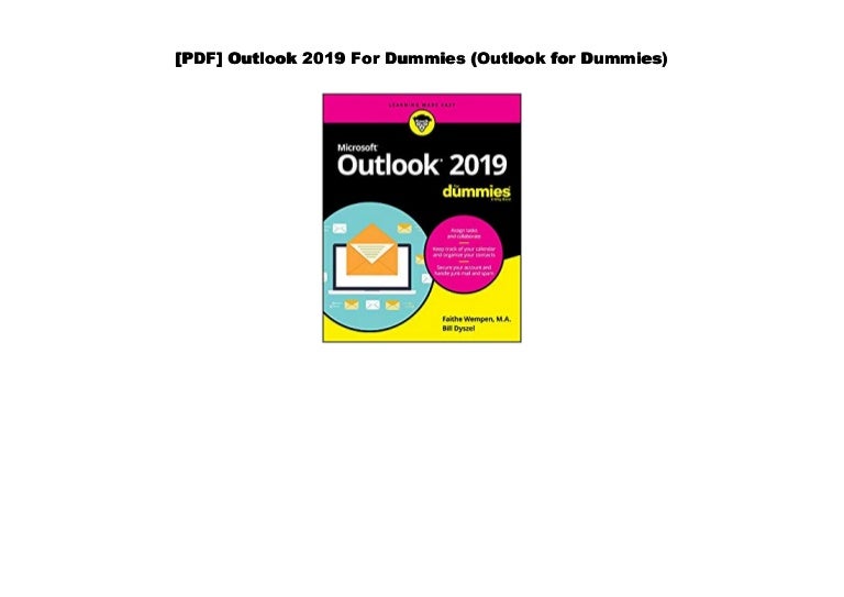  Download Outlook 2019 For Dummies Outlook For Dummies 