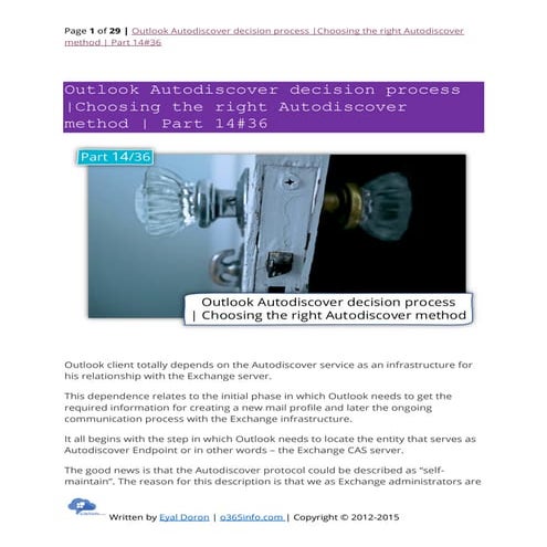 Outlook autodiscover decision process choosing the right autodiscover method ...