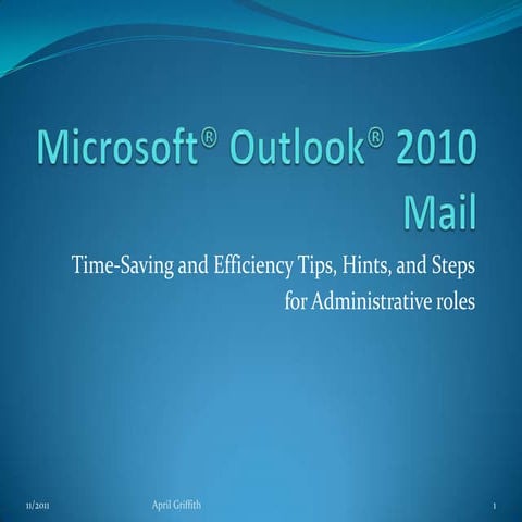 Outlook® Mail Tips Hints For Admins