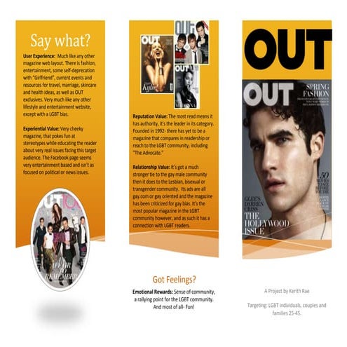 Out magazine brochure
