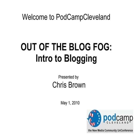 Out of the blog fog