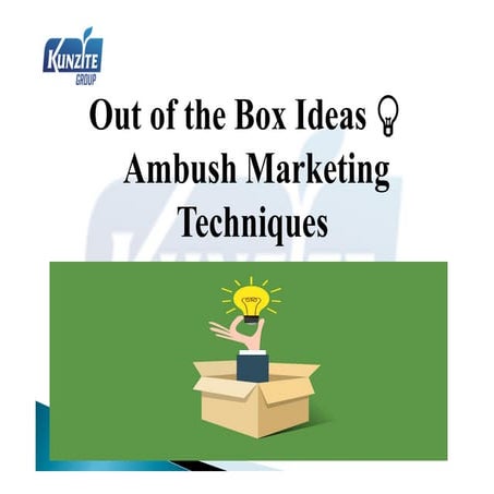 Out of the box ideas  ambush marketing techniques