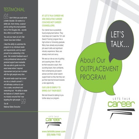Outplacement brochure