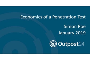 Outpost24 webinar - The economics of penetration testing in the new threat la...