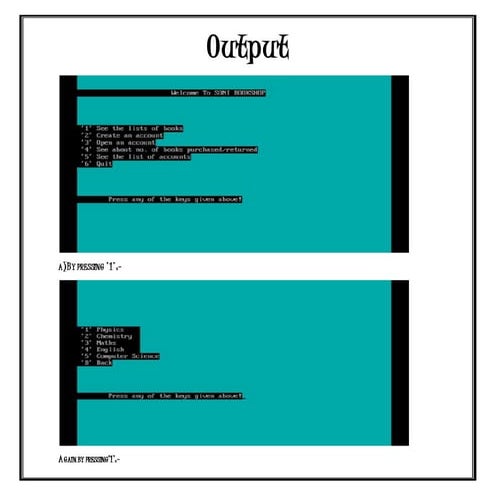 Output of the program bookshop | DOCX | Operating Systems | Computer ...