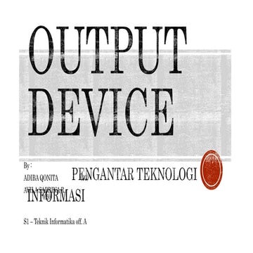 macaOutput device