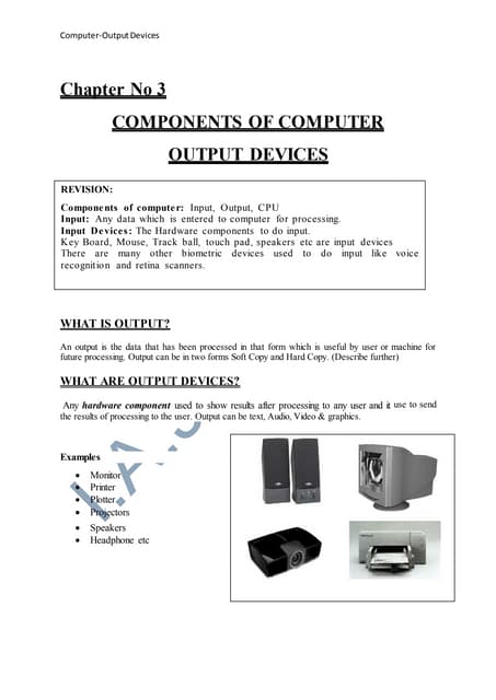 Presentation on output device | PPT