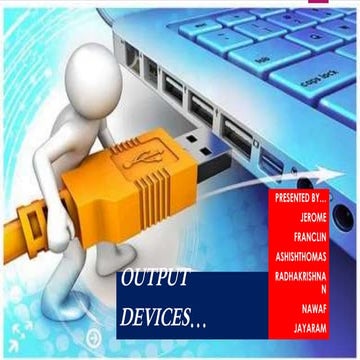 Output devices of computer