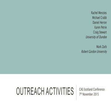 The Role of Outreach?