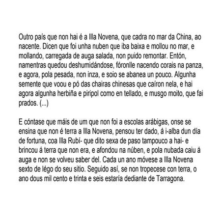 Outro país que non hai é a illa novena