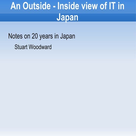 Outside   inside japan