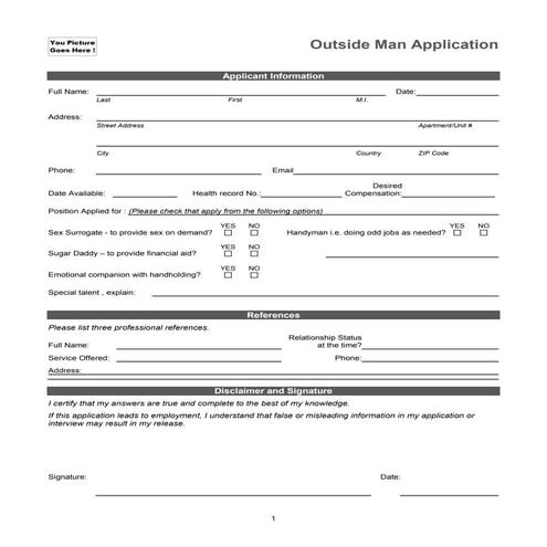 Outside Man Application | PDF