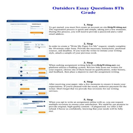 Outsiders Essay Questions 8Th Grade