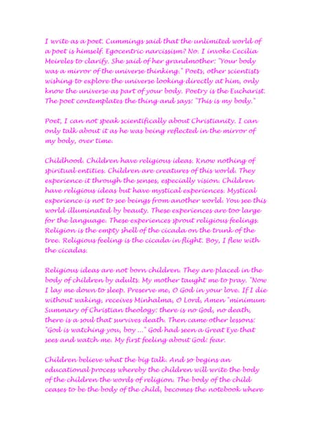 Outside The Beauty There Is No Salvation   Rubem Alves