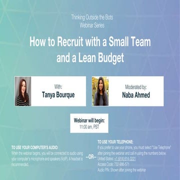 Thinking Outside the Bots: How to Recruit with a Small Team and a Lean Budget