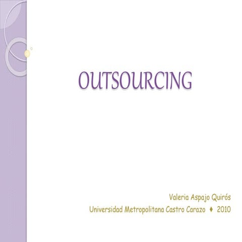 Outsourcing