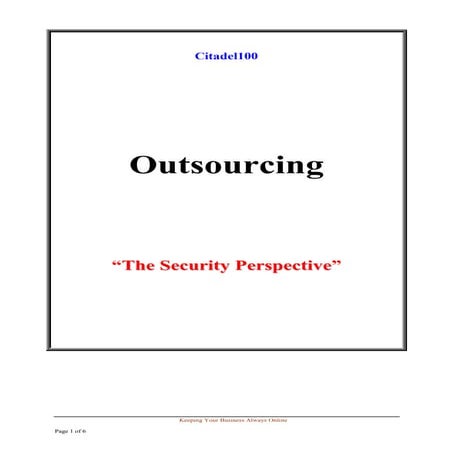 Outsourcing