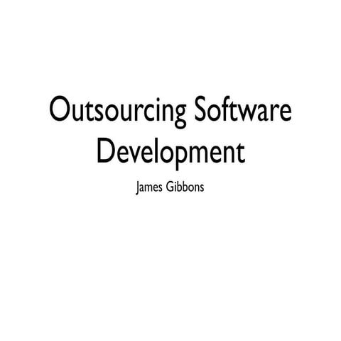 Outsourcing Software Development