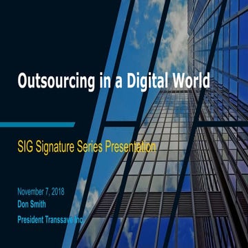 Outsourcing in a digital world (1)