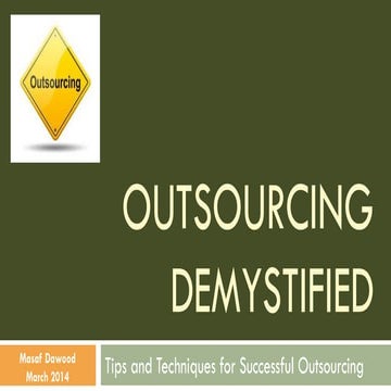 Outsourcing life cycle
