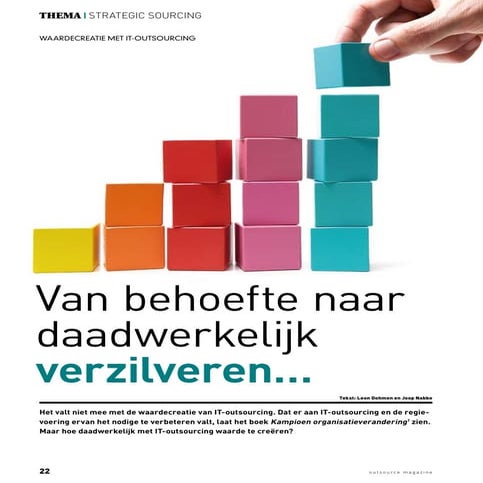 Outsourcing magazine - augustus 2011 - Waardecreatie met IT Outsourcing