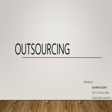 Outsourcing ppt