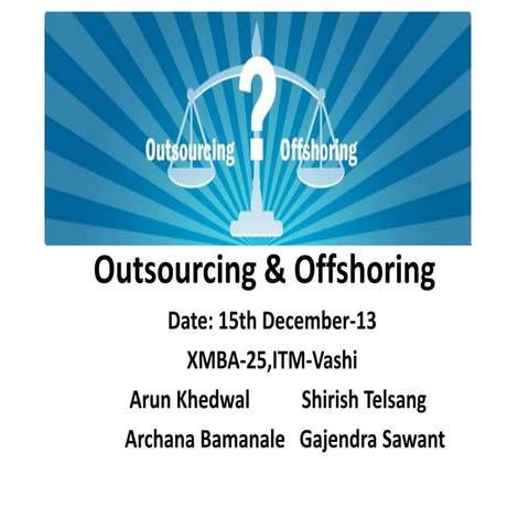 Outsourcing & Offshoring