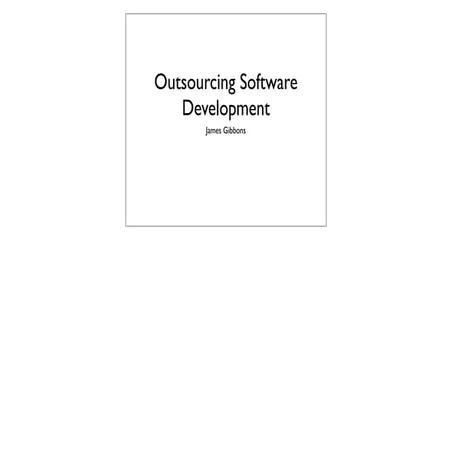 Outsourcing software development